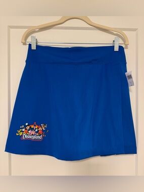 Disney’s Disneyland Resort Royal Blue A-Line Skort with Character logo on front